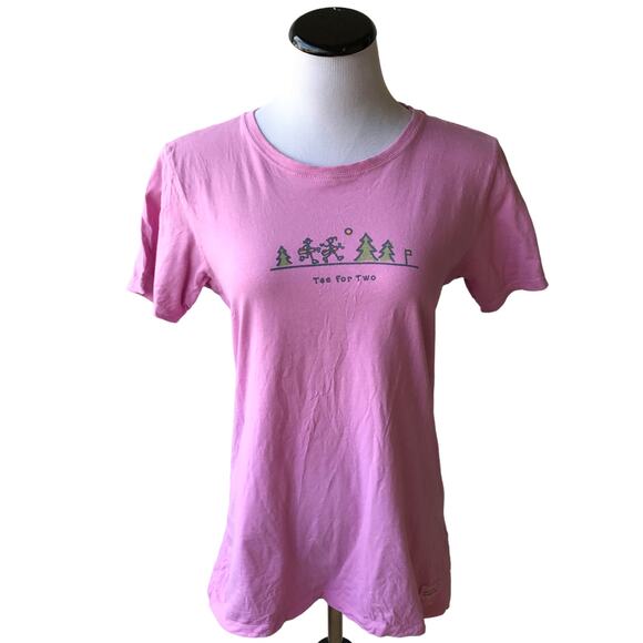 Life Is Good Tee For Two Golf Pink T-Shirt - Picture 2 of 10